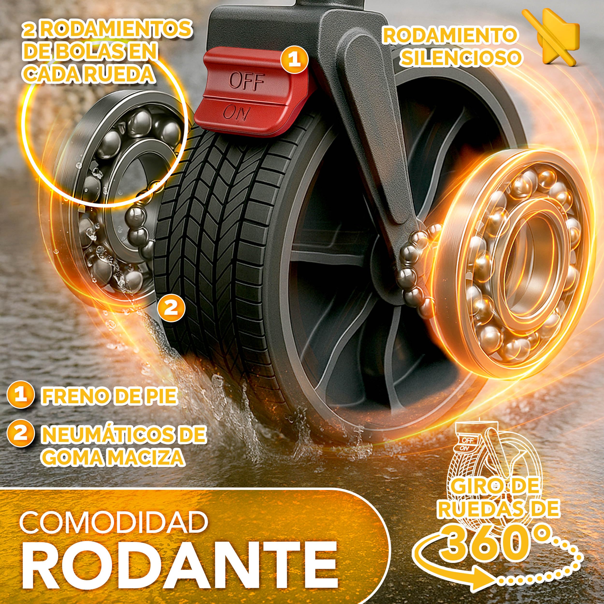 TRESKO® Carro Plegable con Techo, Compartimento de refrigeración y Ruedas Laterales, Carro de Mano máx. soporta hasta 150 kg, Carro de Transporte con neumáticos de Goma Maciza, Frenos