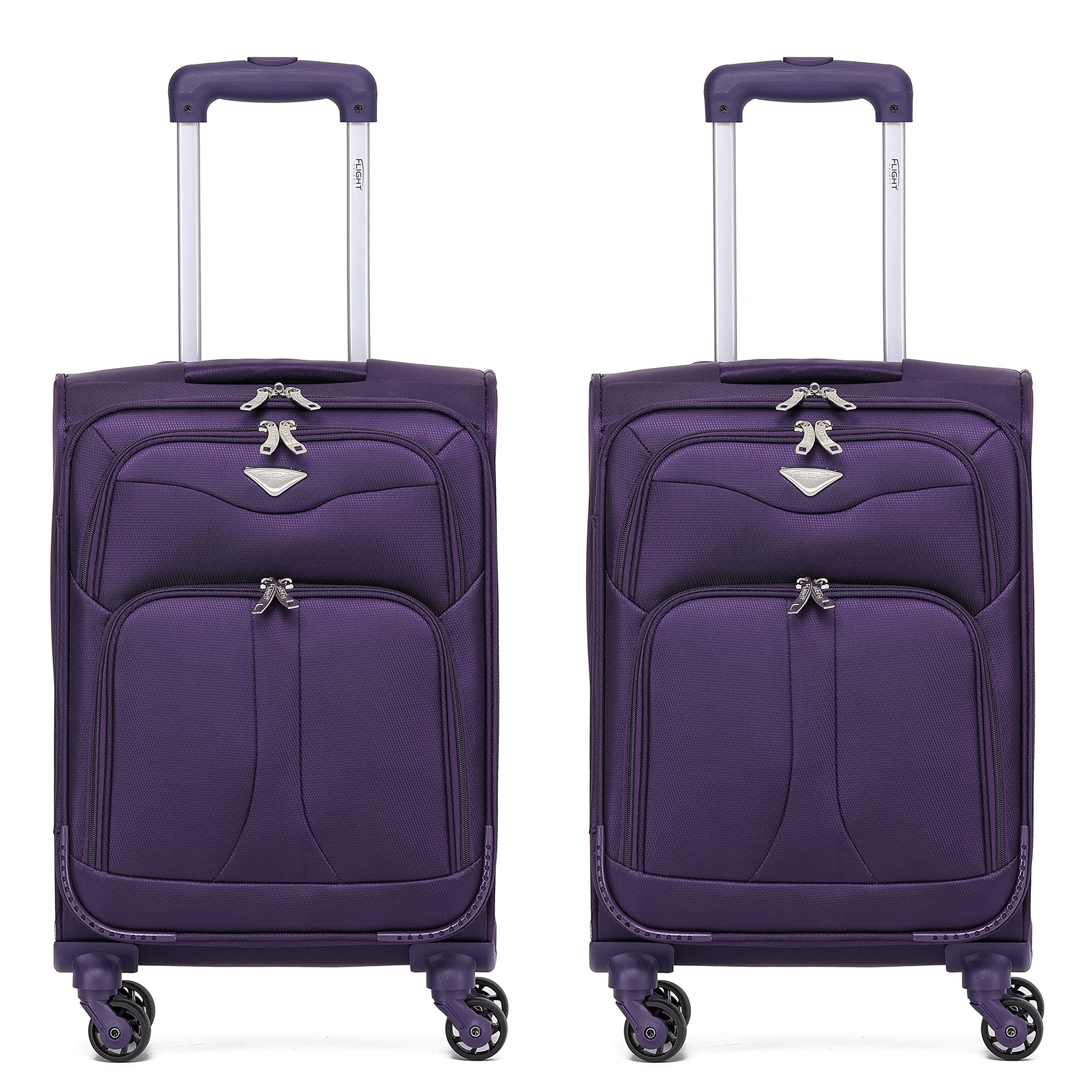 Flight Knight Lightweight 4 Wheel 800D Soft Case Suitcases Anti Crack Cabin & Hold Luggage Options Approved for Over 100 Airlines Including easyJet, BA & Many More! — view 95