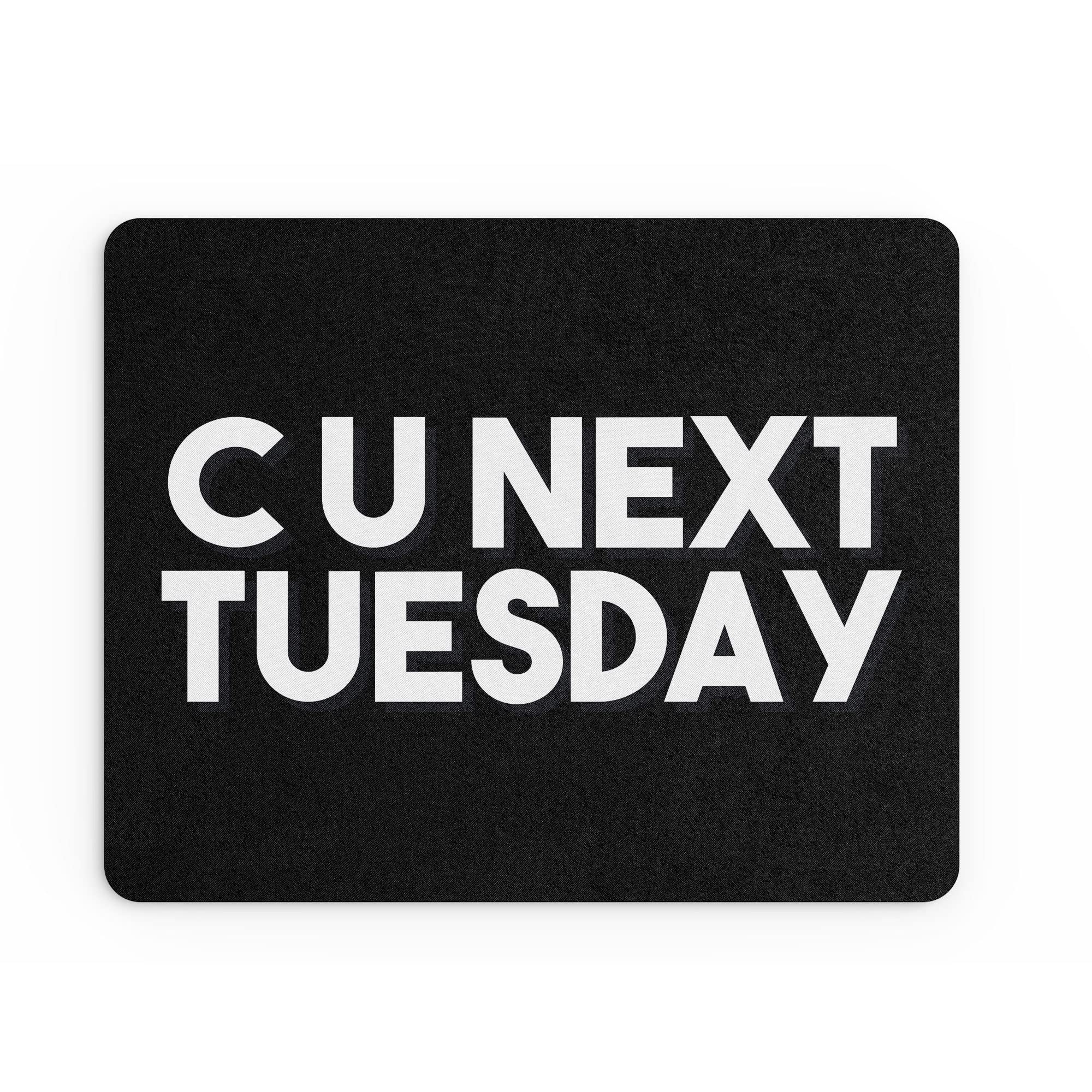 Tongue in Peach Funny Mouse Mat | Office Work Mouse Pad Desk Accessories Computer Admin Coworker Colleague | C U Next Tuesday Cheeky Banter Stationary MM99