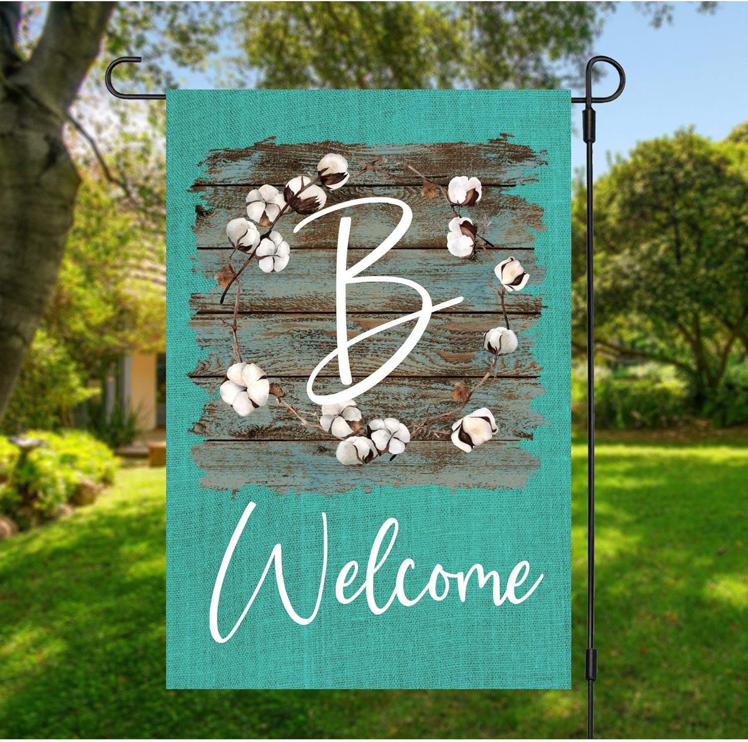 fuzes.f Monogram Garden Flag, Spring Garden Flag,Garden