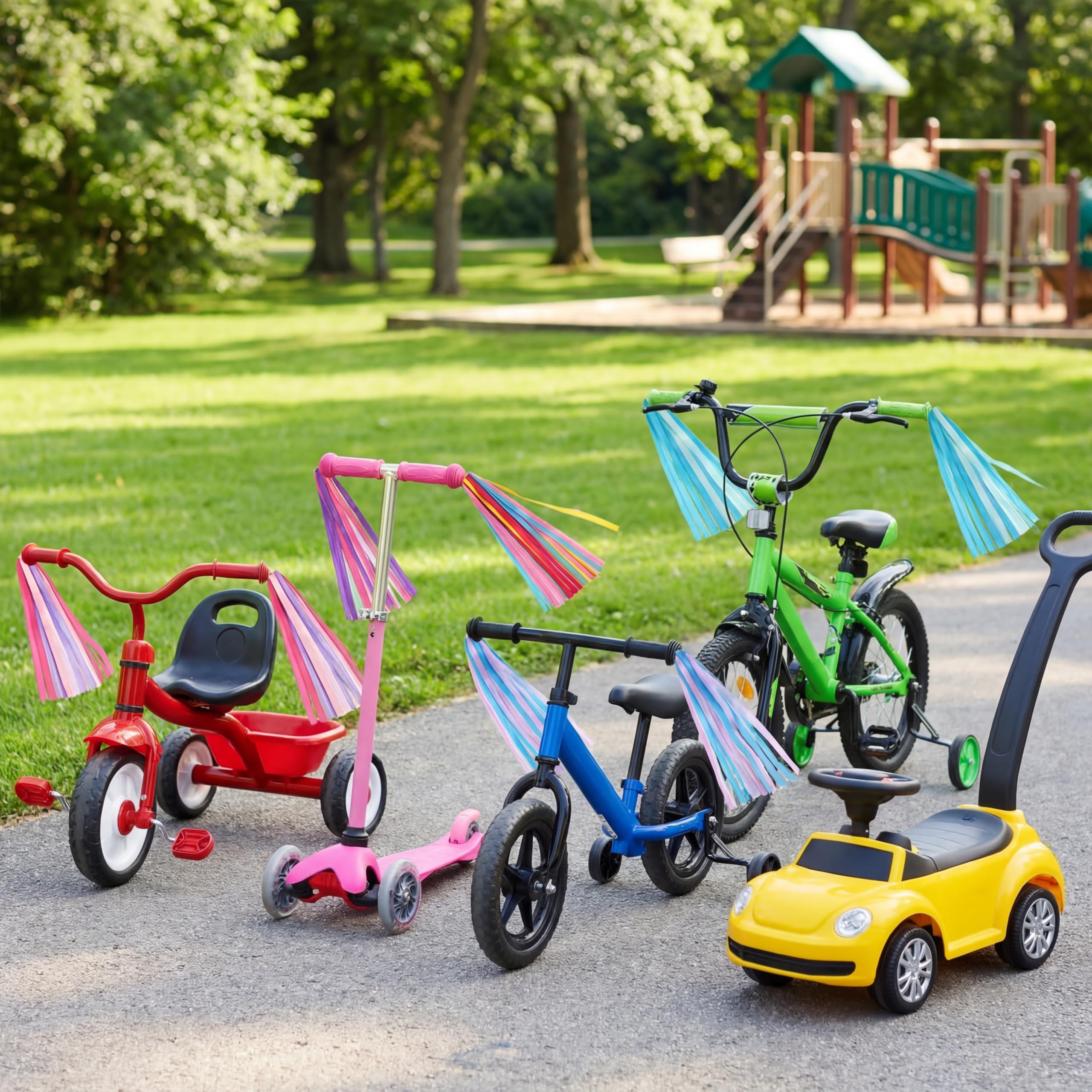 Colorful Bike Streamers for Kids - 6 Pairs -4