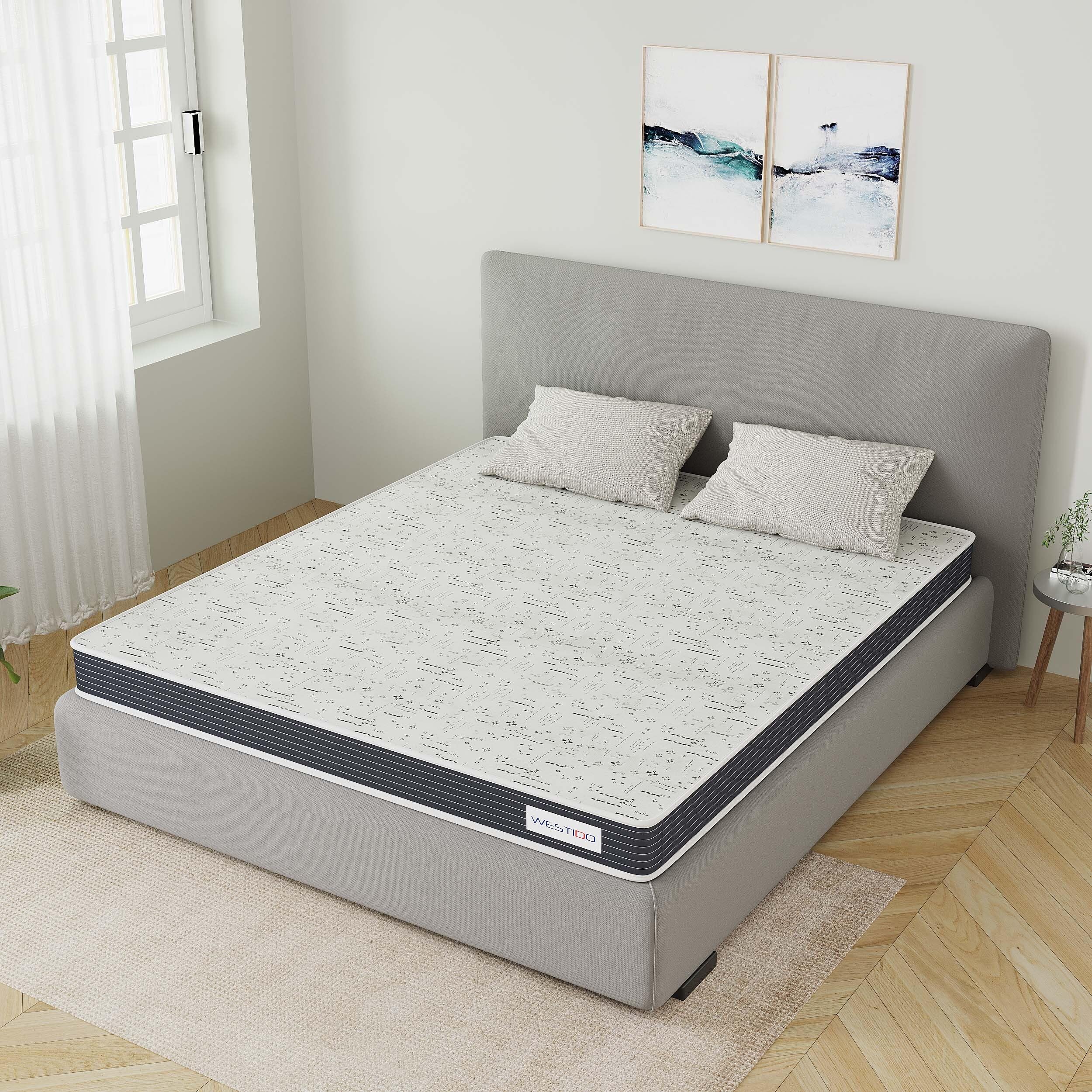 WESTIDO RehabRest Multiple Memory Foam | High Resilience (HR) Foam Knitted Fabric Queen Size Orthopedic Mattress OrthoKQ4inch75X60