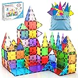 PicassoTiles 100 Piece Set 100pcs Magnet Building Tiles Clear Magnetic 3D Blocks Construction Playboards, Creativity Beyond Imagination, Inspirational, Recreational, Educational Conventional