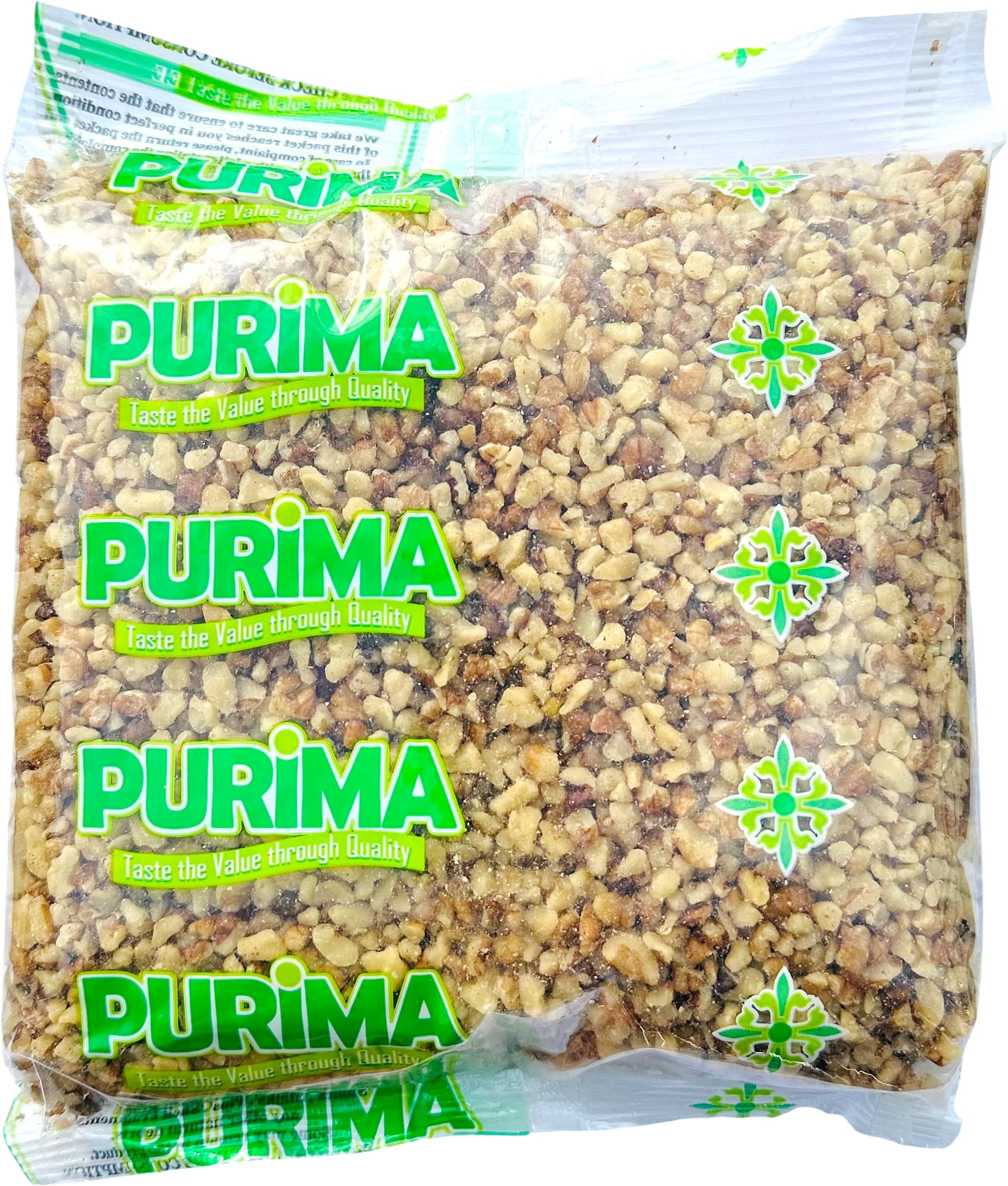 Walnut Nibs 1kg – Chopped Walnuts SMALL PIECES - 4-8mm Wal nut Piece Broken Nibbed Natural Raw Bits Crumbs Nuts Cooking Baking Salads Desserts Cakes Blending Breakfast Bulk (Packaging May Vary) PURIMA