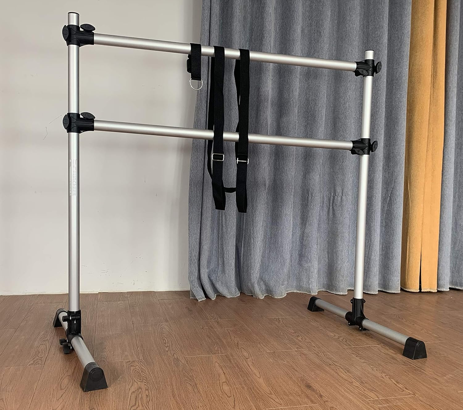 FC FUNCHEER 4 FT/5FT Double Aluminum Ballet Barre Light Weight,Portable,Adjustable with Leg Strecher for Dancing Stretching : Sports & Outdoors