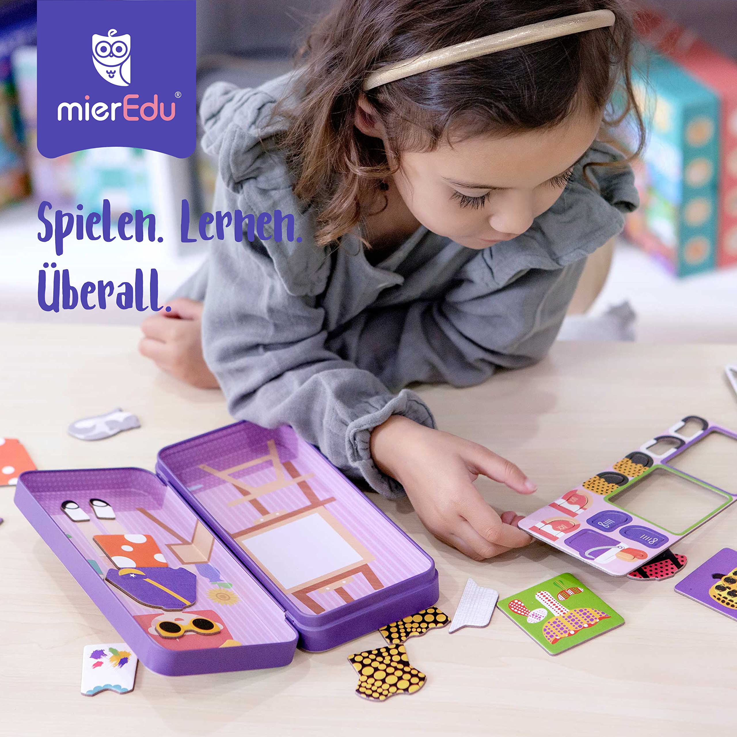 mierEdu Magnetic Music Animals Dressing Game, Promotes Imagination & Concentration - Image 4