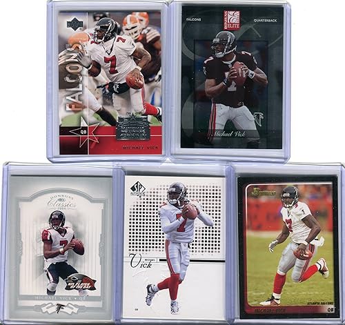 Michael Vick Atlanta Falcons - Lote de 5 tarjetas de fútbol