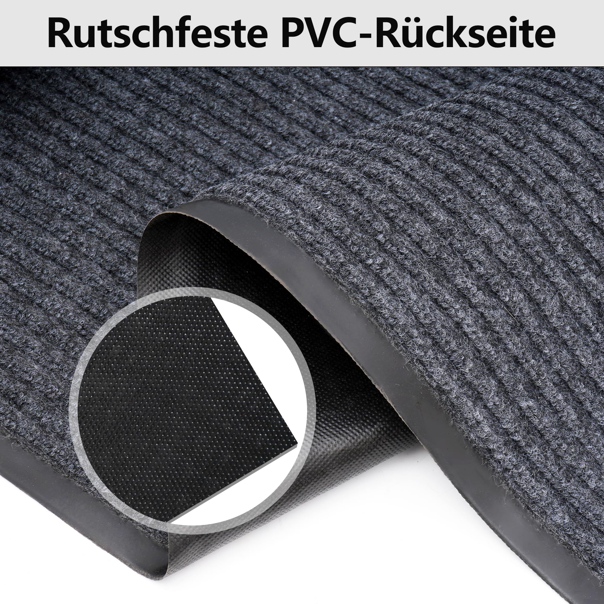 uyoyous Teppich Läufer Flur 90x300cm rutschfest Schmutzfangläufer Meterware