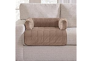 SureFit Pet Otis Quilted 3-Sided Bolster Pet Bed, Dog Bed Couch Protector,...