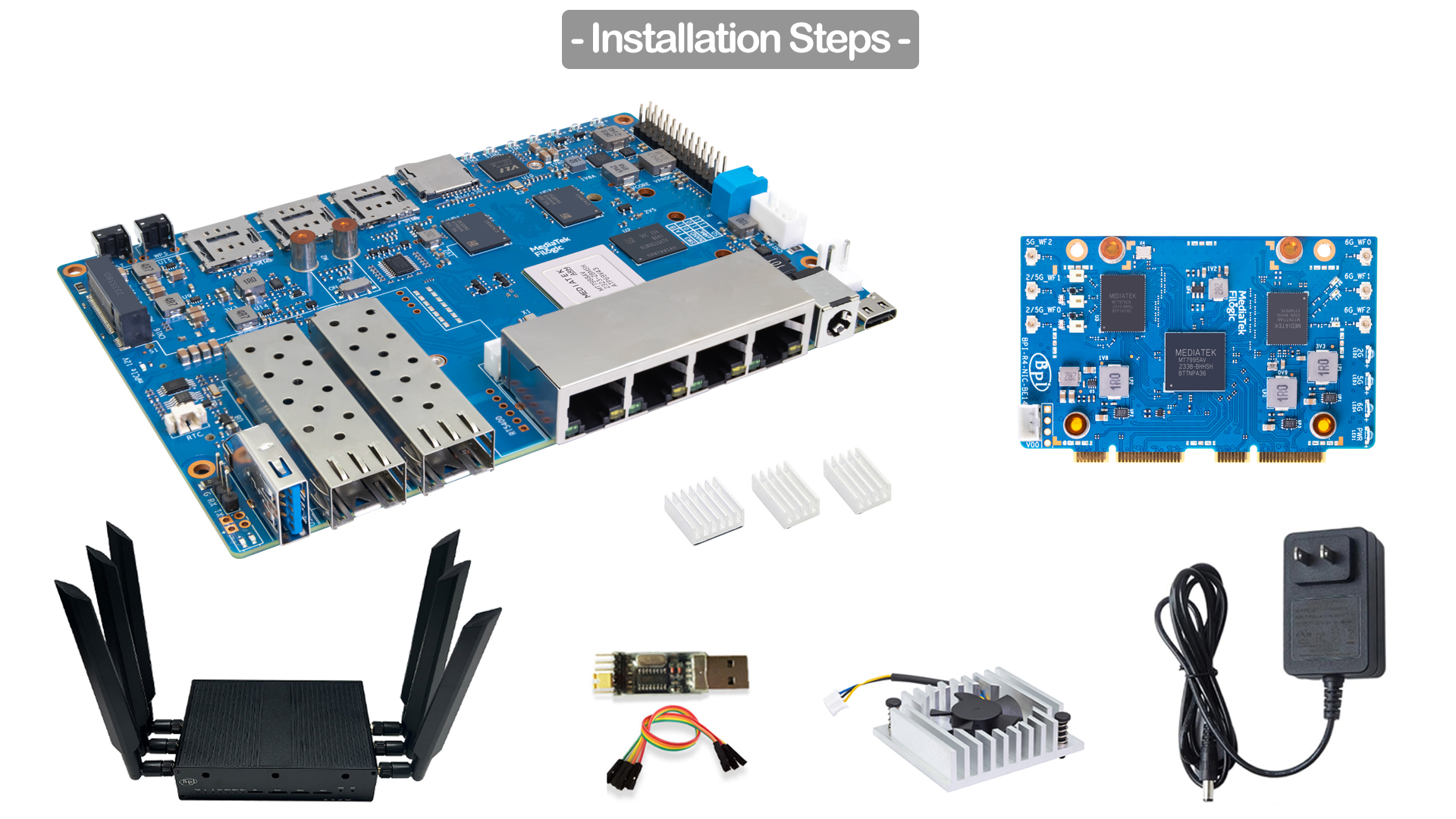 Amazon.com: Banana Pi BPI-R4 NIC BE14 WiFi 7 Module for BPI-R4