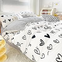 Vista 4 de MEJU Juego de funda de edredón y funda de almohada 100% algodón, 2 piezas, con cierre de cremallera, para niños, niñas, decoración de cama