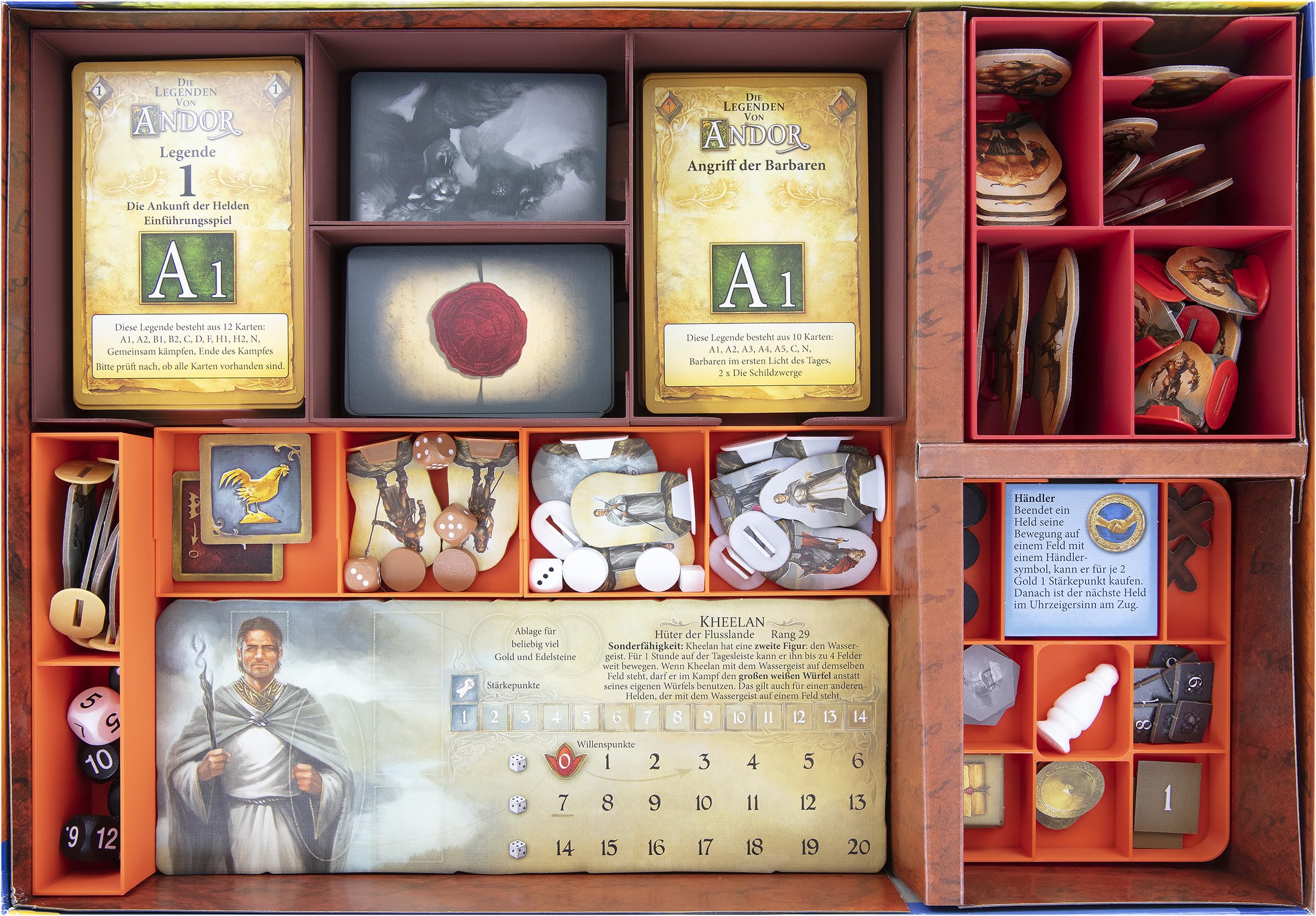 legenden von andor aufbewahrung Feldherr Organizer kompatibel mit Die Color:Gelb Kreher Aufbewahrungsbox Karton für meisjes