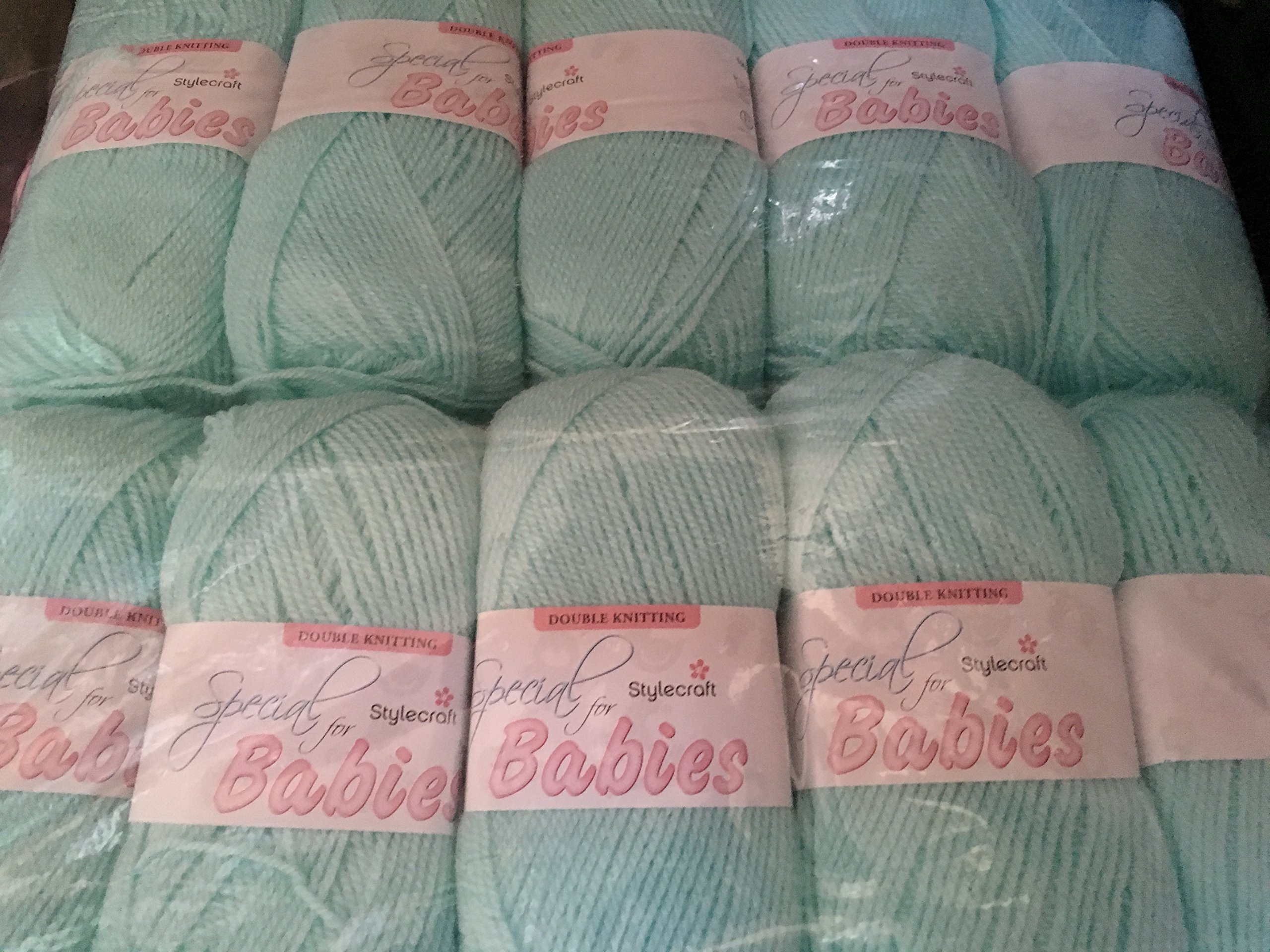 Stylecraft Baby Wool Packs of Five, Mint, DK, Super Soft Baby Yarn, 5 x 100g