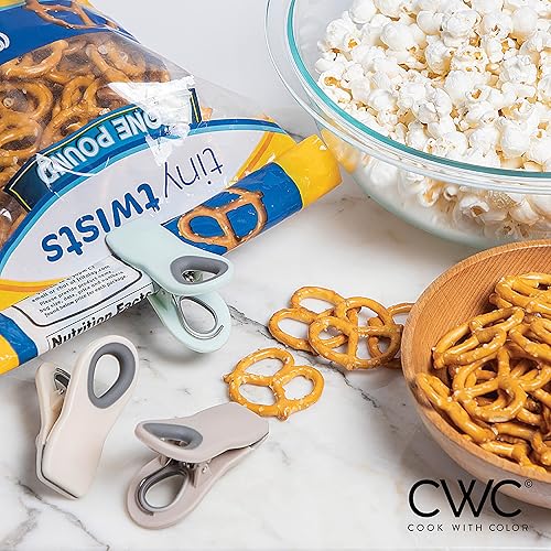 Miniatura 2 de Cook with Color - Clips con imán para bolsas de alimentos, de almacenamiento, de pan, refrigerios, patatas fritas, con agarre hermético 10 unidades