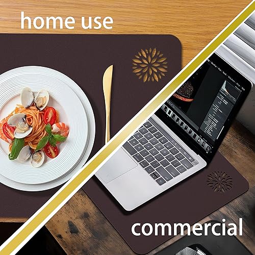 Miniatura 4 de Mantel individual rectangular de cuero con estampado de cordero, diseño de patrón de corte de esquina superior derecha, único y hermoso, adecuado