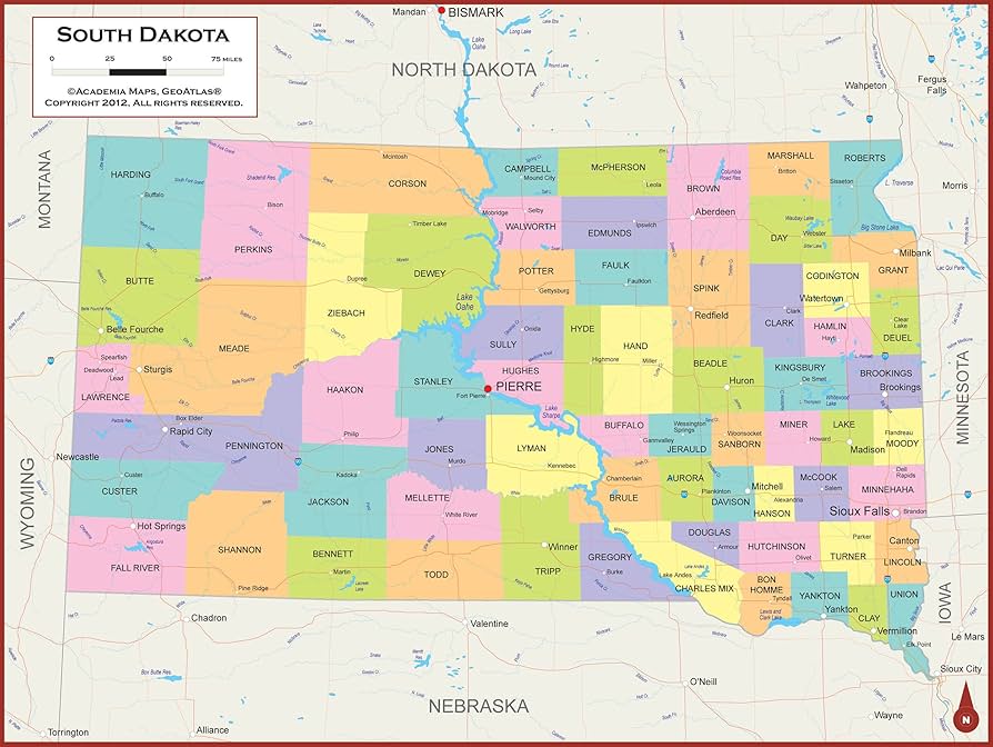 amazon-com-36-x-27-south-dakota-state-wall-map-poster-with-counties-classroom-style-map-with-durable-lamination-safe-for-use-with-wet-dry-erase-marker-very-popular-for for Free Printable Map Of South Dakota Amazon.com : 36 x 27 South Dakota State Wall Map Poster with Counties - Classroom Style Map with Durable Lamination - Safe for Use with Wet/Dry Erase Marker - Very Popular for for Free Printable Map Of South Dakota