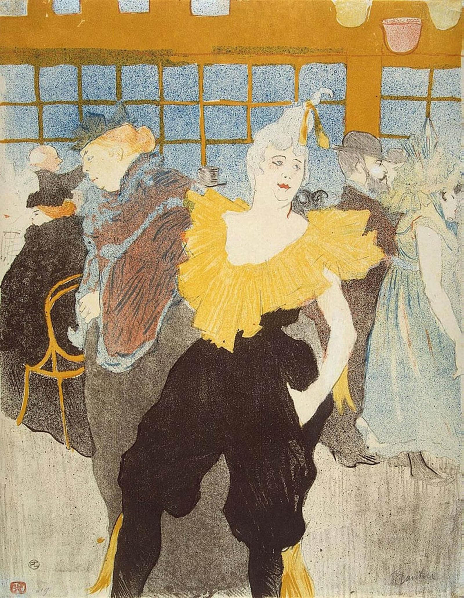 POSTERIIk Vintage Art Print Images Pictures Print the Clowness by Henri De Toulouse Lautrec Modern Colour Posters for Office Home Decor 60x90cm