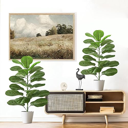 Miniatura 8 de Higuera artificial (2, blanca, 2.5 pies)