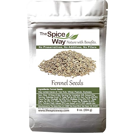 The Spice Way Fennel Seed - bulk whole seeds great for tea and cooking 8 oz