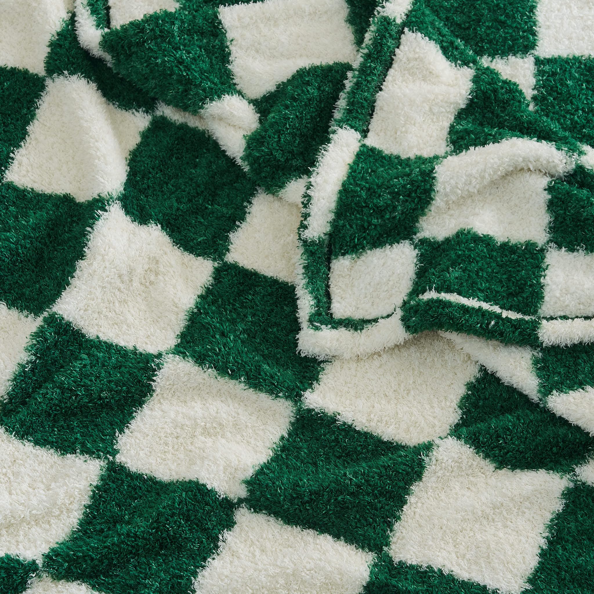 Qeils Checkered Blanket Microfiber Super Soft Knit Forest Green Throw Blanket for Couch, Sofa, Chair, Bed, Camping, Lightweight Travel Bed Blanket - 60"*80": 60*80 Green Plaid