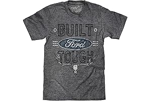 Men's Built Ford Tough Shirt - Faded Ford Logo Deer Skull T-Shirt