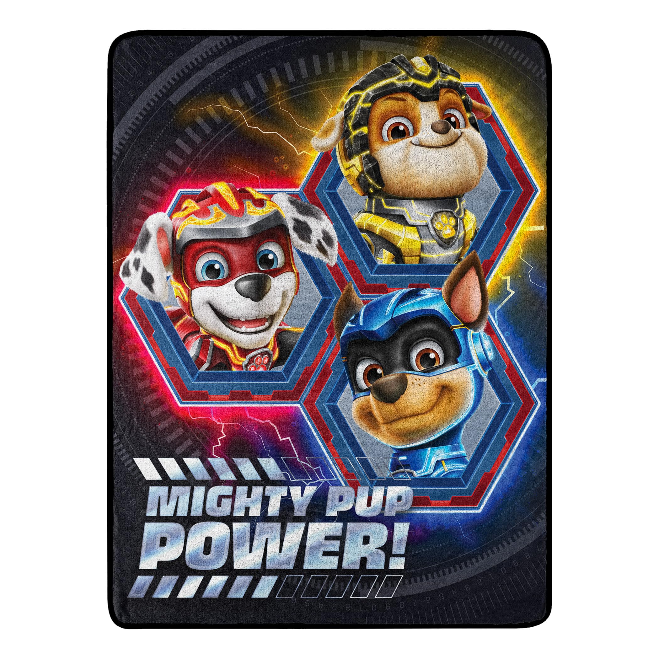 Northwest Paw Patrol Micro Raschel Throw Blanket, 46" x 60", Mighty Pups