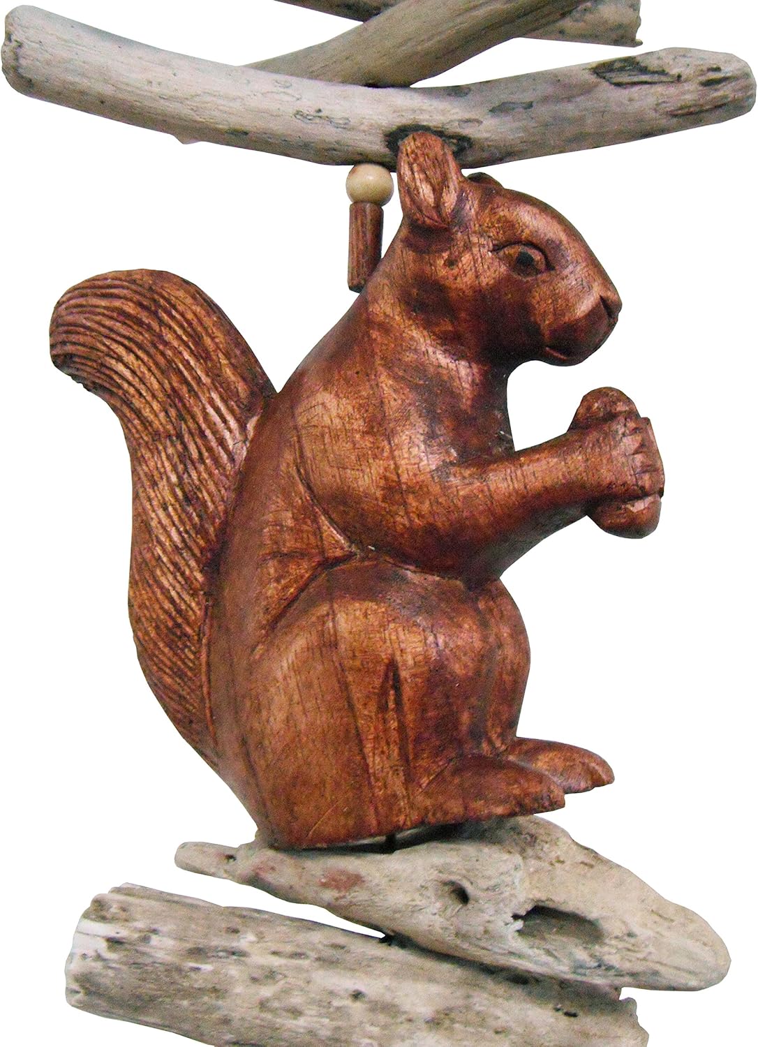 Triple Squirrel Cohasset Bell - Wind Chime/Bell/Mobile - Handmade in Bali - Indoor/Outdoor Decor, Garden, Porch, Deck, Natrual Products