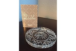 4-Piece Glass Coasters with Holder Cozy Dublin Coaster Set | Godinger Crystal