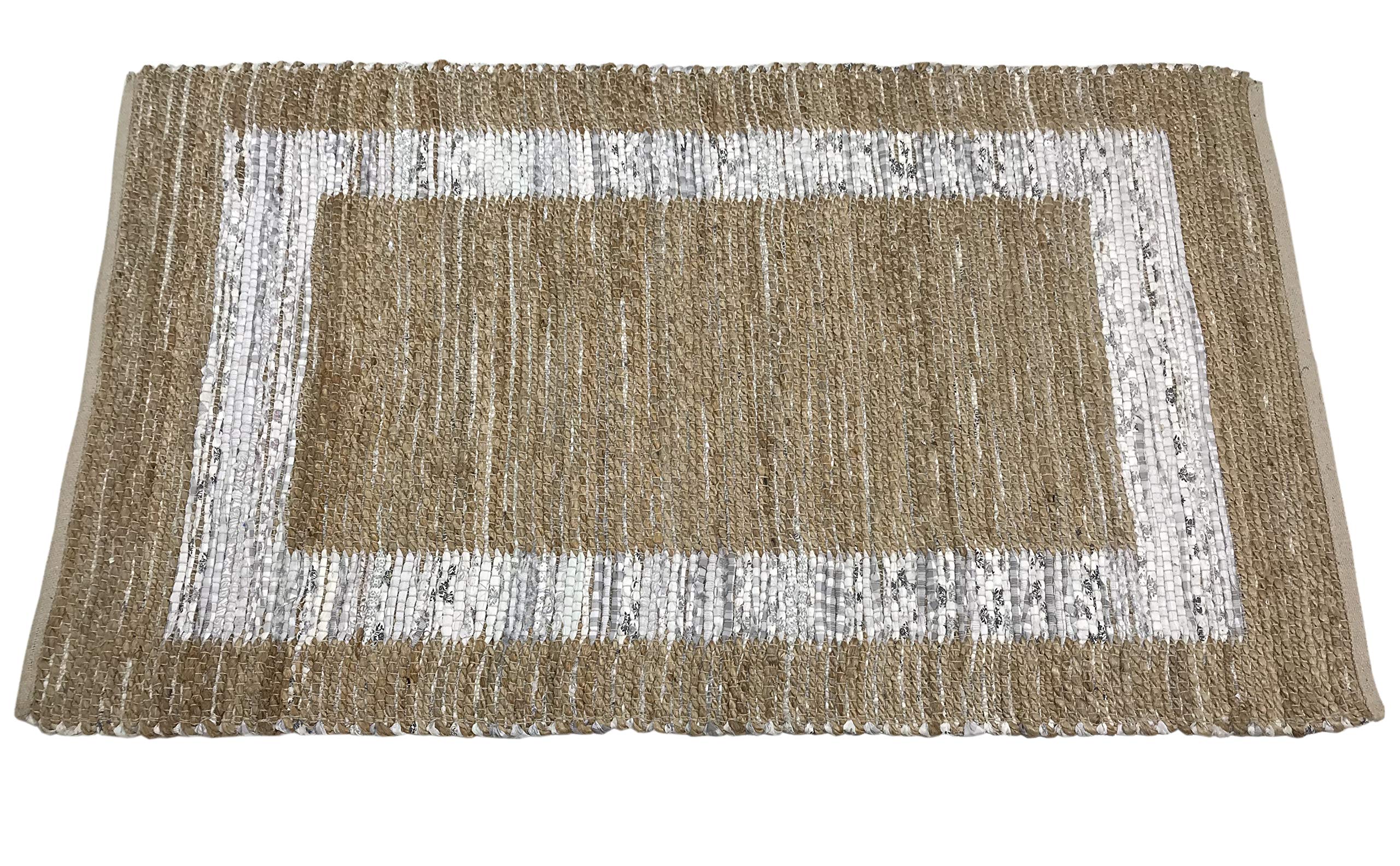 Tappeto Chindi Kelim Durry realizzato a mano, 4 misure (avorio, 70 x 140 cm)