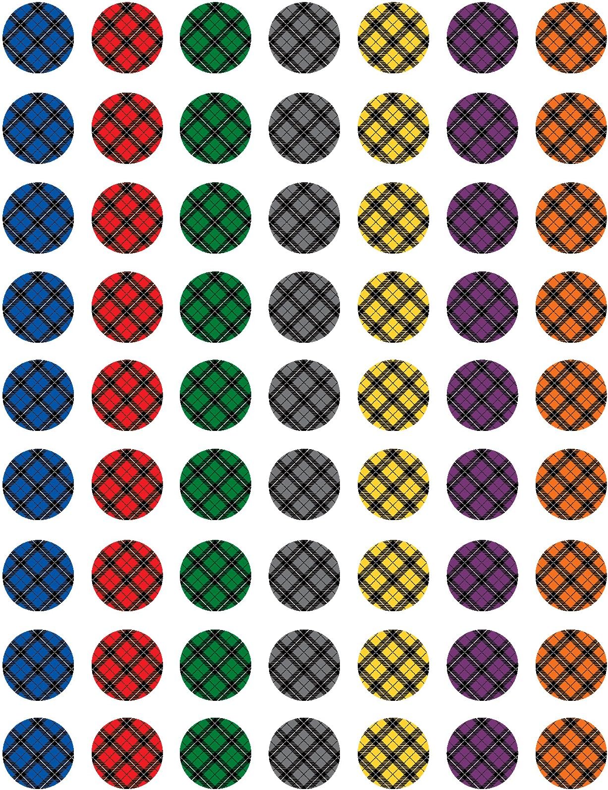 Teacher Created Resources Plaid Mini Stickers (5698)