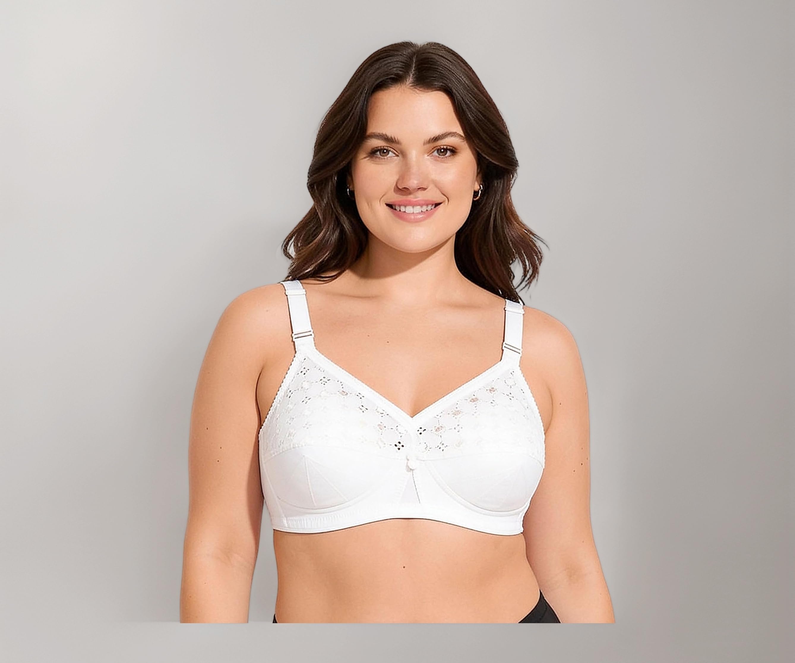juliet Women's Non Padded Polyester Viscose Sari Bra Everyday Bra NARI 36D White