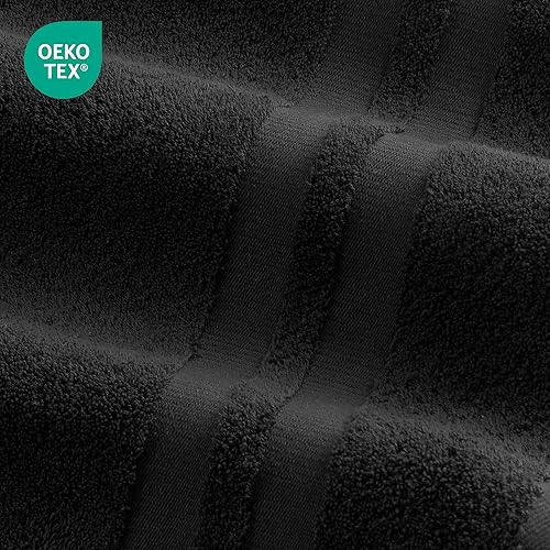 Miniatura 3 de COTTON FINE Juego de 6 toallas mixtas de algodón turco con extra suavidad, 2 toallas de baño, 2 toallas de mano, 2 toallas faciales, 630 GSM, juego