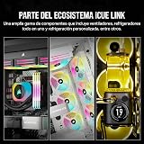 Corsair iCUE LINK H100i RGB Liquid CPU Cooler - 240mm AIO - QX120 RGB Fans - Fits Intel® LGA 1700, AMD® AM5 - iCUE LINK System Hub Included - White - 9