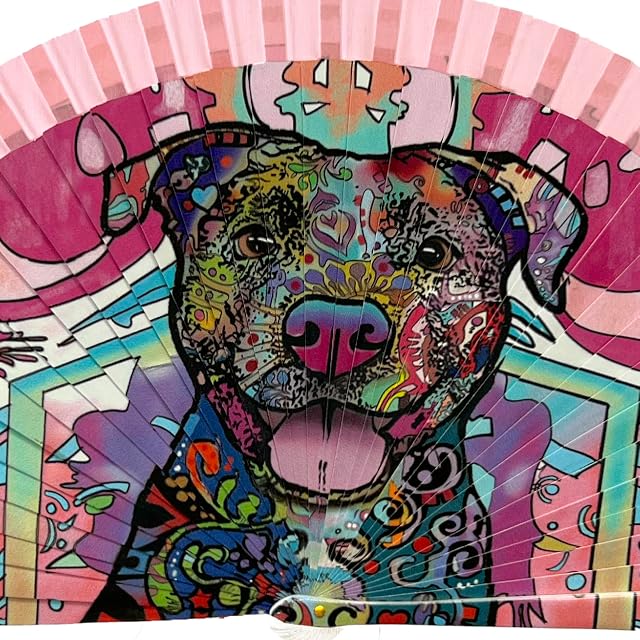 Foto 3 de 8 de Pla Pla Pla Abanicos originales de estampado de perros. Abanicos de madera y tela decorada. Abanicos baratos…