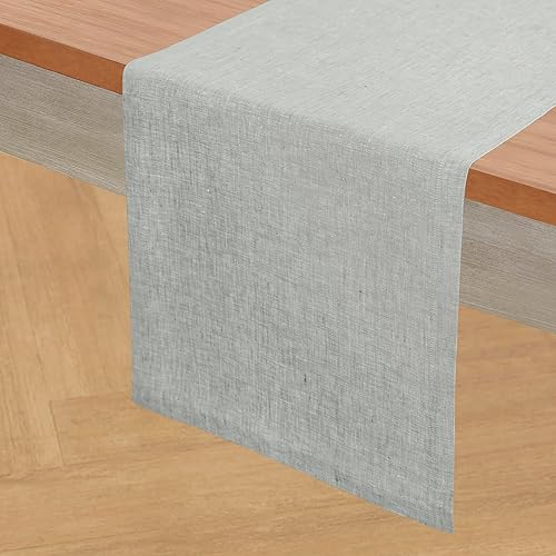 Miniatura 37 de Solino Home - Camino de mesa de lino de 14 x 36 pulgadas, marrón cambray, Athena, para otoño, Acción de Gracias, Navidad, vacaciones, lavable a 06: