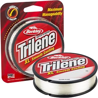 Berkley Trilene XL Monofilament Fishing Line - Strongest Smoother Clear Mono 2lb 110yd for Smooth Casting