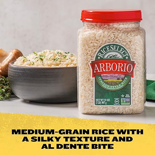 Miniatura 3 de RiceSelect Arborio Rice for Italian Risotto, arroz sin gluten premium, sin OMG, tarro de 32 onzas, (paquete de 1)