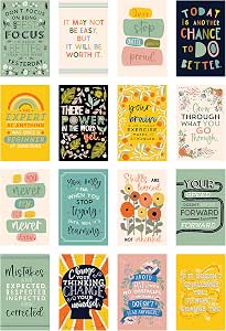 Carson Dellosa Motivational Poster Set, Inspirational Classroom Wall Decor, 12-Pack, 8.5" x 11"