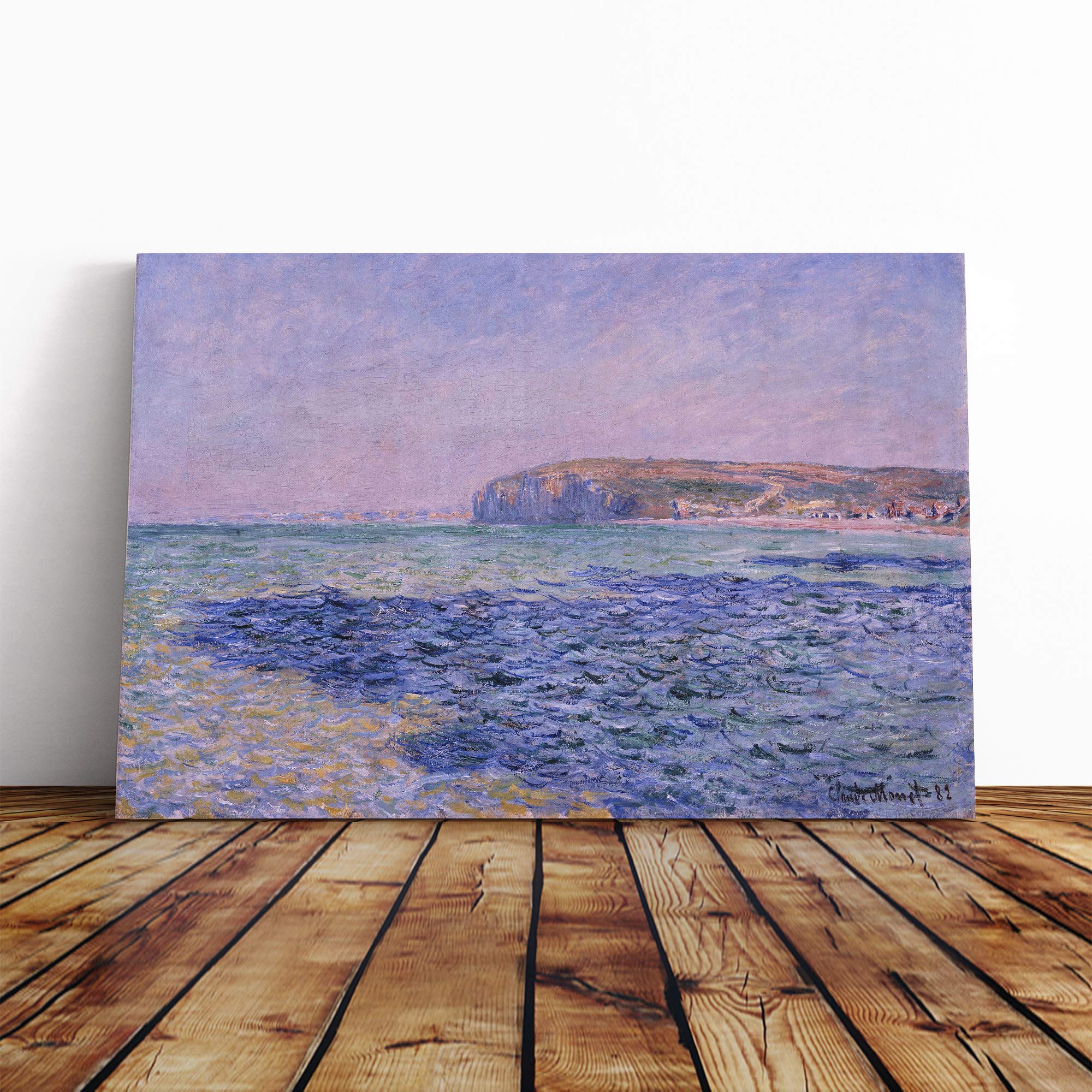 Claude Monet Seascape Canvas Print | Gallery Wrapped 30mm Frame Wall Art | 30x20 inches | Ready to Hang | Modern Seascape Picture | Living Room Bedroom Lounge Office