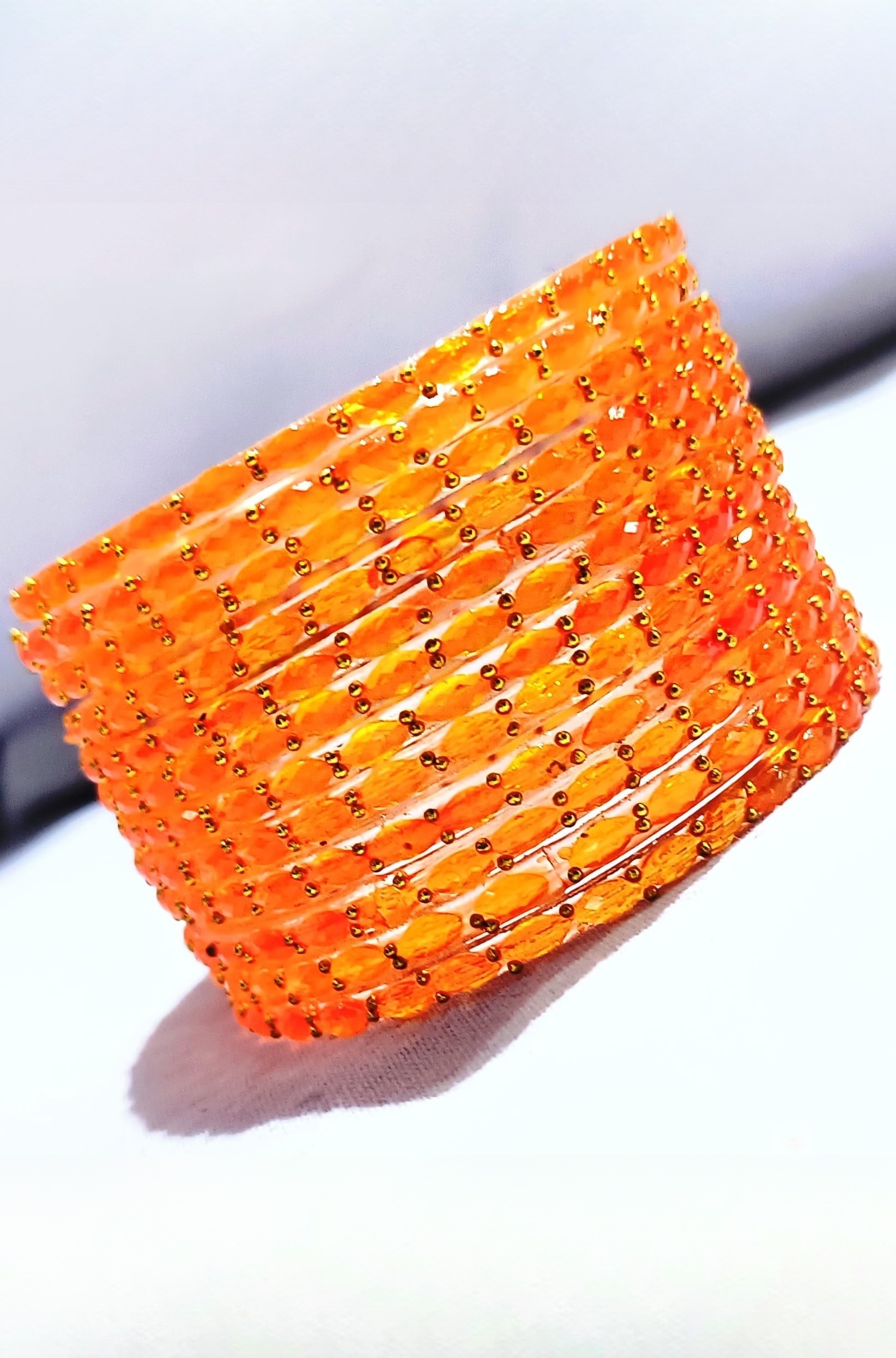 Rain Drop Glass Bangles Set For Women And Girls | Light Weight Bangles | Traditional Transparent Fancy Glass Chudi Set for Wedding, Party (12 Bangles)