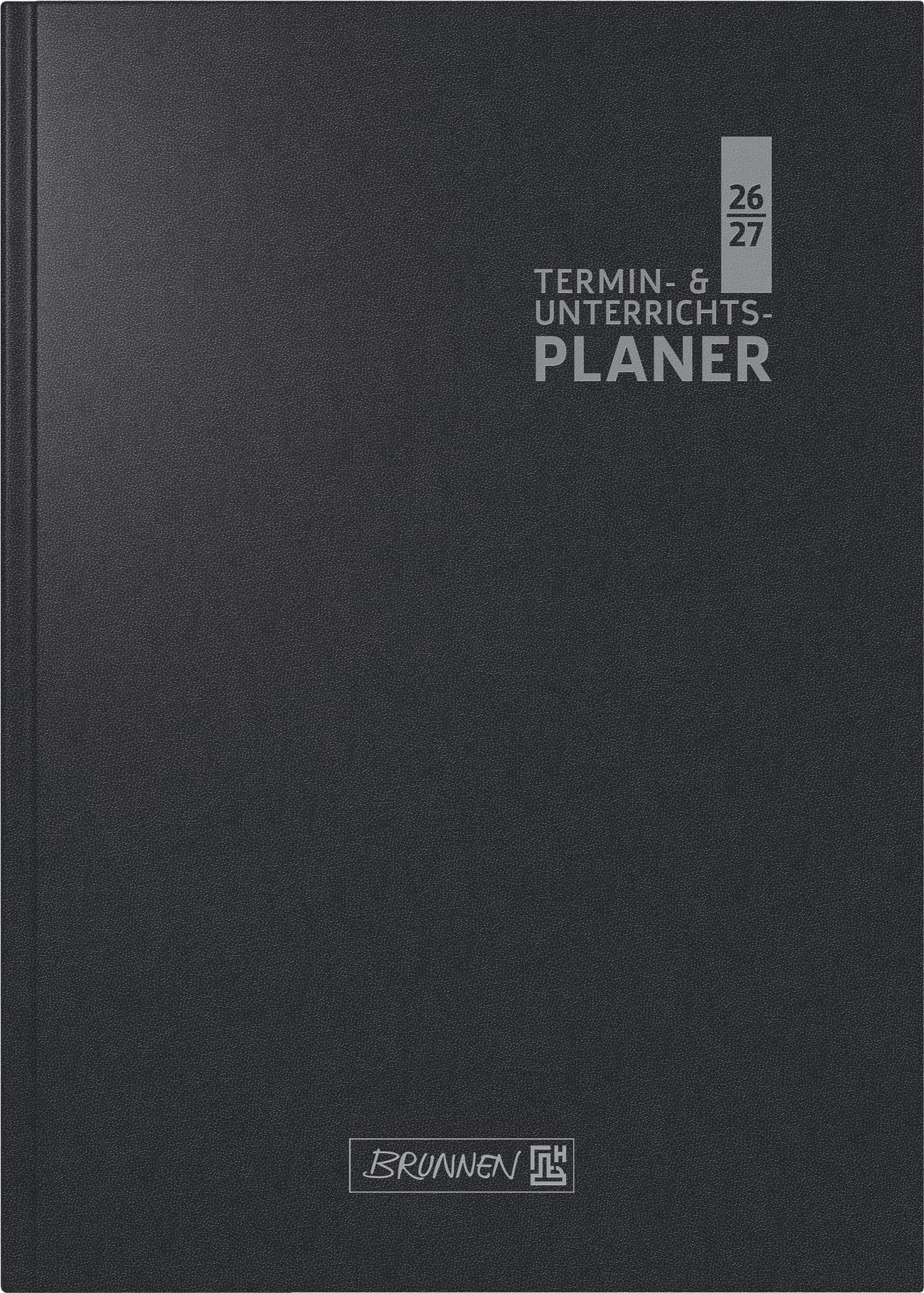 Termin- & Unterrichtsplaner 2026/2027 | A5, Kunststoff, schwarz: 2 Seiten = 1 Woche ; Kalendarium: August 2026 bis Juli 2027 | A5, Kunststoff, schwarz