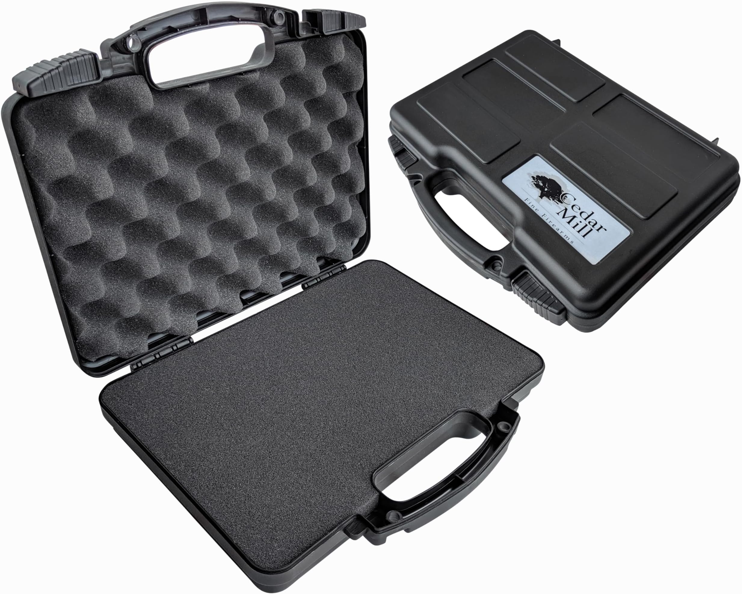 Pick and Pluck Foam Extra Large Hard Lockable Waterproof Custom Pistol Case for Handguns & Revolvers Airline ✪ Fits Glock Smith & Wesson S&W Ruger Colt Sig Sauer Beretta Springfield Remington ✪ FREE