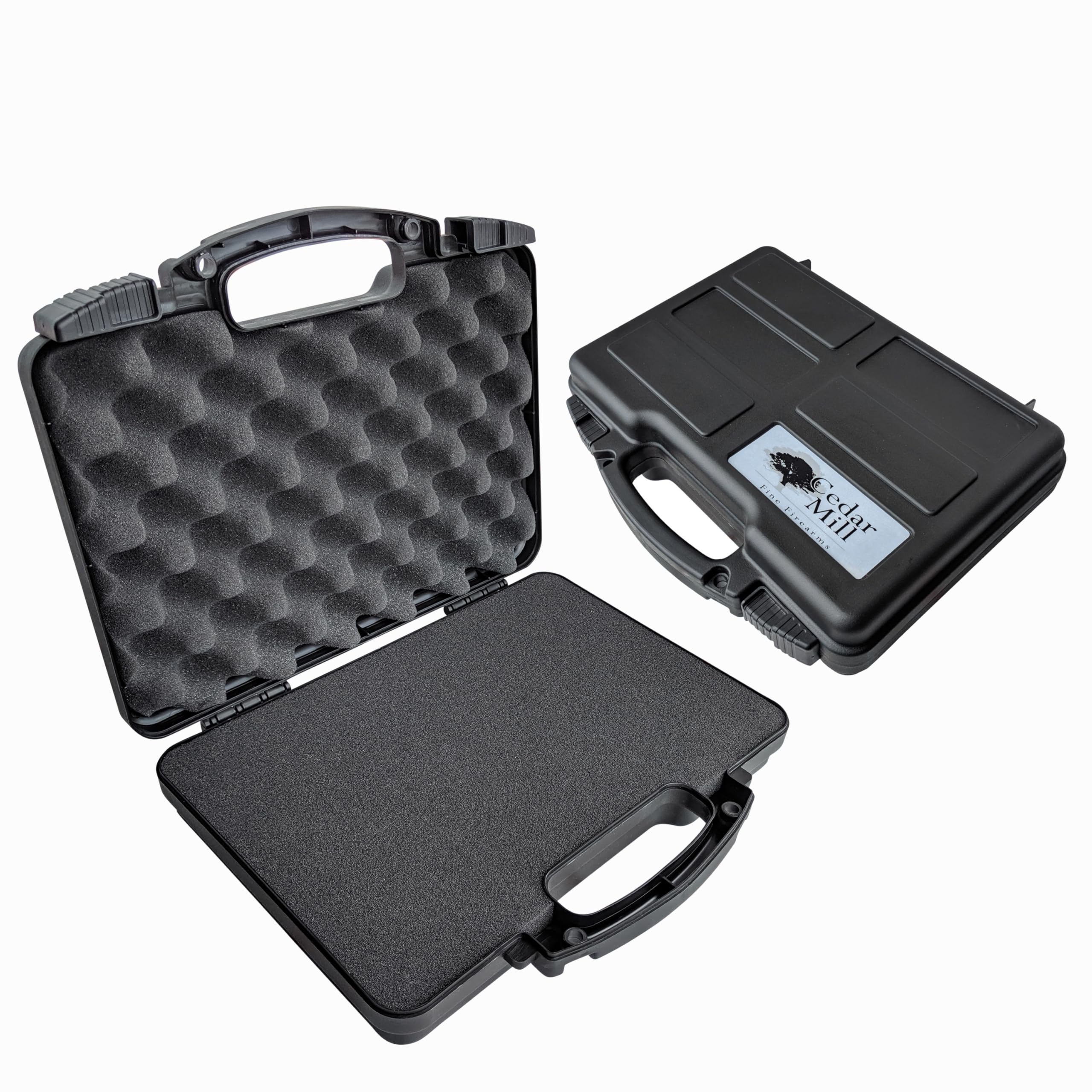 Pick and Pluck Foam Extra Large Hard Lockable Waterproof Custom Pistol Case for Handguns & Revolvers Airline ✪ Fits Glock Smith & Wesson S&W Ruger Colt Sig Sauer Beretta Springfield Remington ✪ FREE