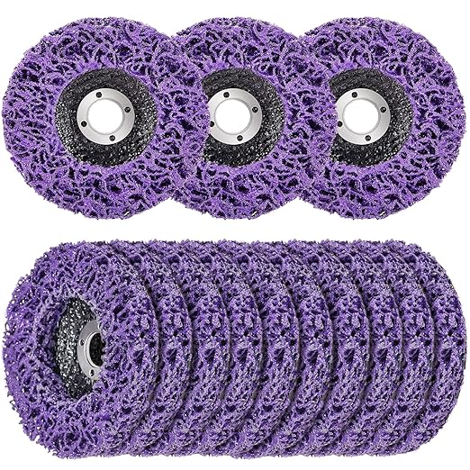 10 Pack Strip Discs Rust Remover Wheel Stripping Wheel for Angle Grinder Paint Strip Wheel Quick Abrasive Discs Rust, Oxidation, Paint Remover (4'' x 5/8'')