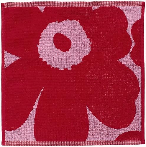 Marimekko - Toalla de rizo de algodón Unikko (amapola roja)