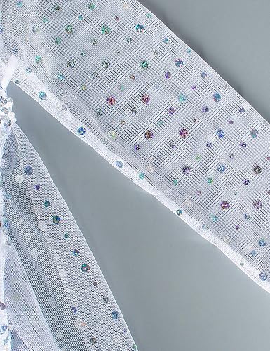 Miniatura 24 de Disfraz de princesa de lujo con capa larga brillante para fiesta de cumpleaños de niña Rosa-2