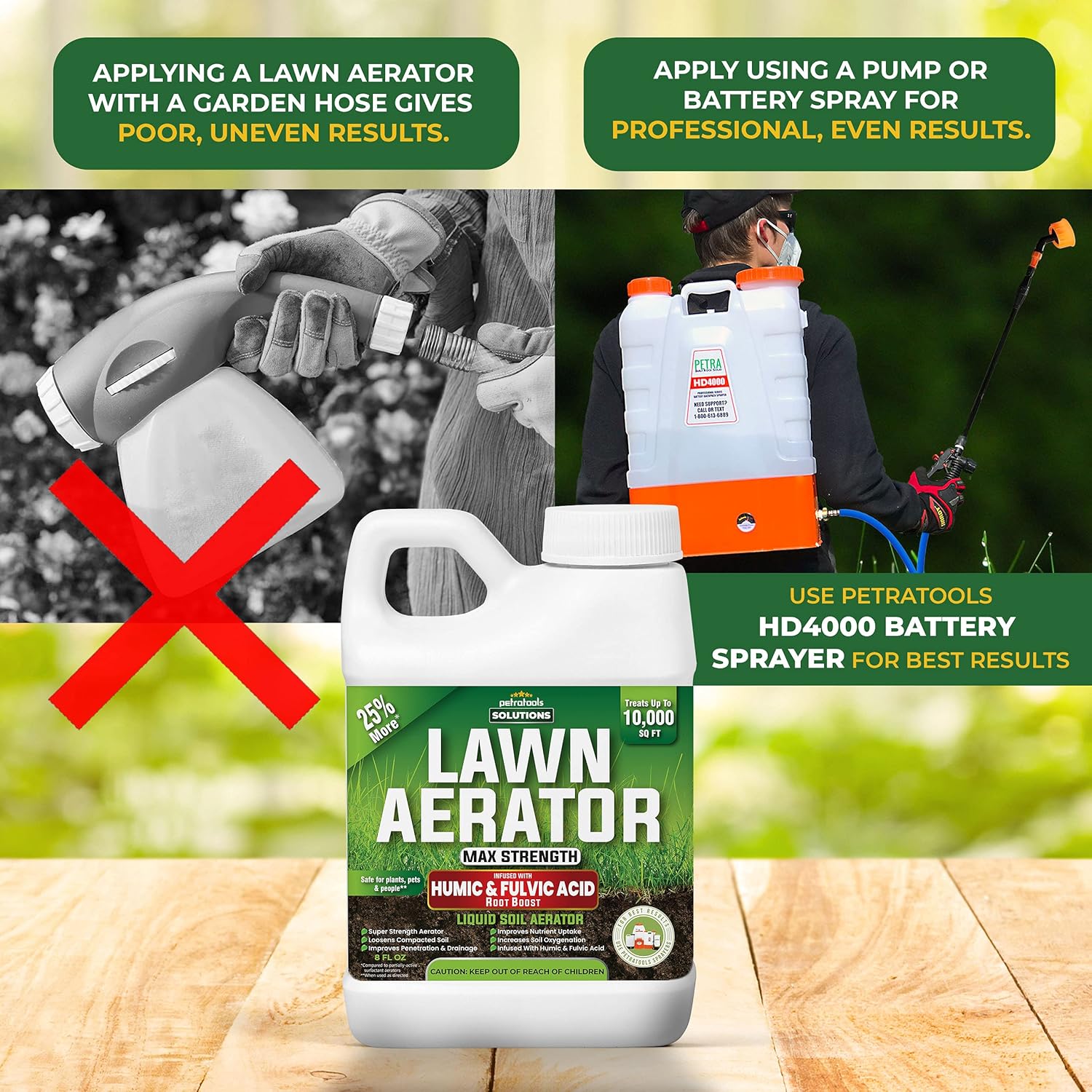 Buy PetraTools Liquid Aeration for Lawn with Humic & Fulvic Acid