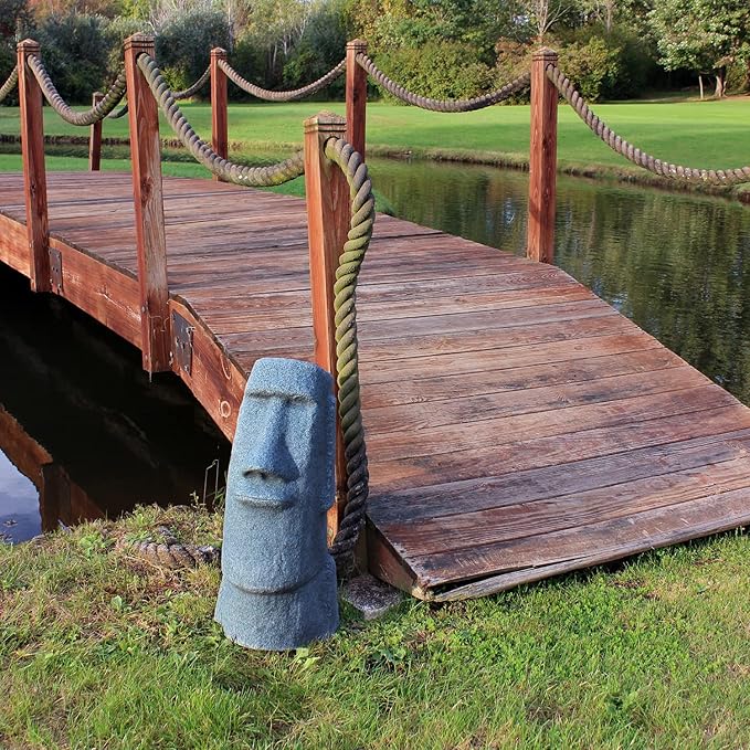 Estatua Cabeza de Isla de Pascua - Apariencia Granito Natural - 71 cm miniatura 5