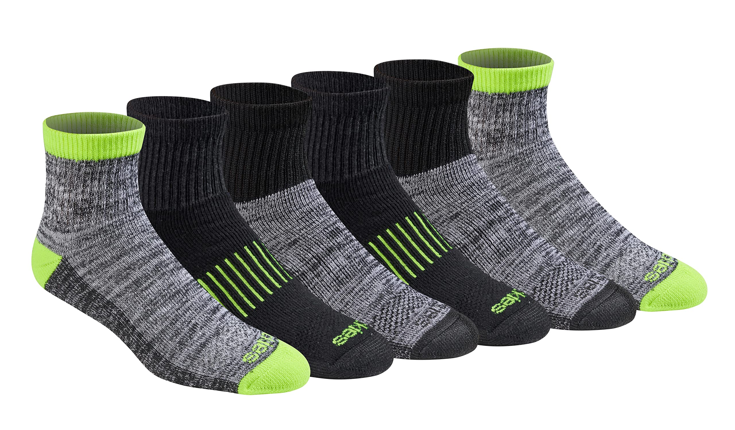 Dickies Men's Dri-Tech Moisture Control Quarter Socks, Available in M-XXL (6, 12, 18 Pairs)