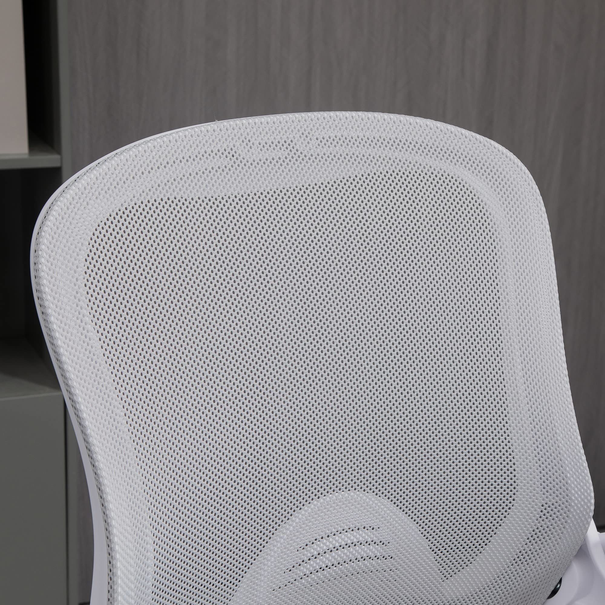 Vinsetto Chaise Bureau Ergonomique avec Repose-Pieds Accoudoirs Blanc